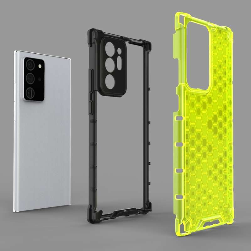 For Samsung Galaxy Note 20 Shockproof Honeycomb PC + TPU Protective Case(Blue)