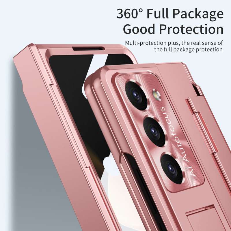 For Samsung Galaxy Z Fold5 5G Integrated Folding Phone Case with Hinge(Black)