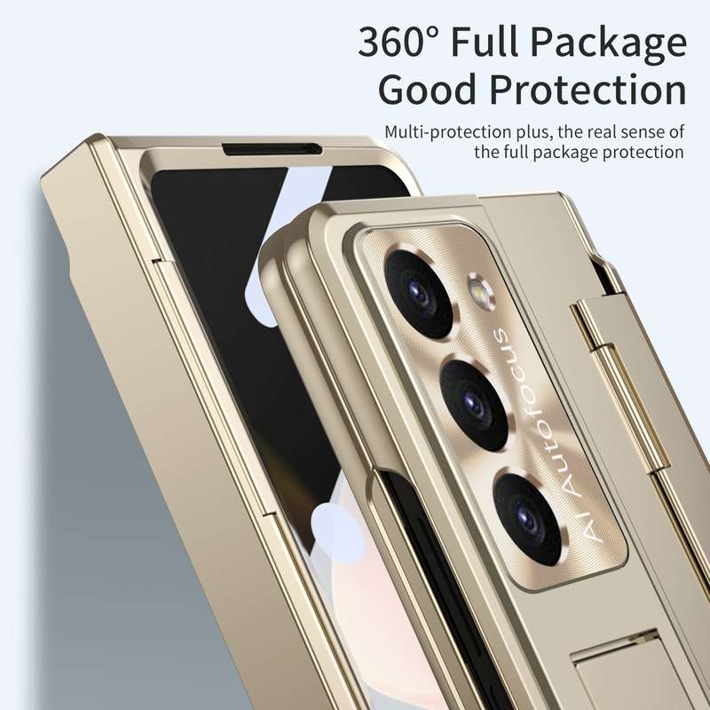 For Samsung Galaxy Z Fold5 5G Integrated Folding Phone Case with Hinge(Black)