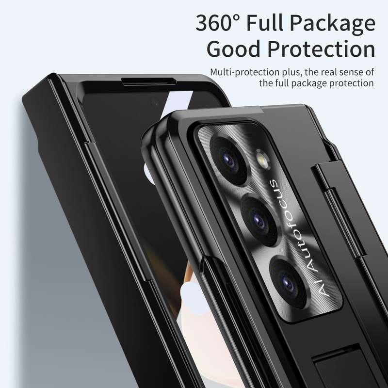 For Samsung Galaxy Z Fold5 5G Integrated Folding Phone Case with Hinge(Black)
