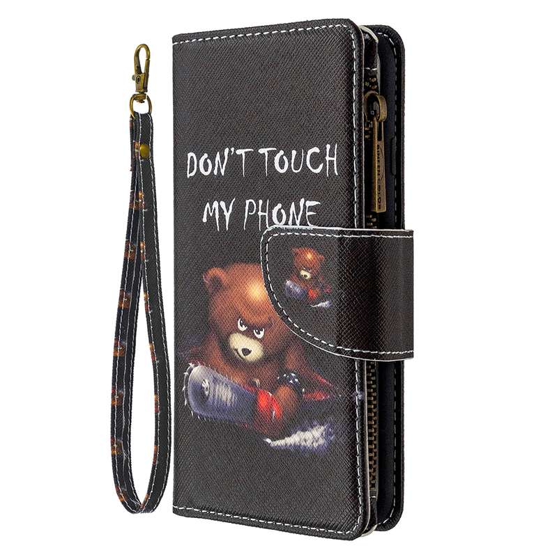 For Samsung Galaxy A70 Colored Drawing Pattern Zipper Horizontal Flip Leather Case with Holder & Car