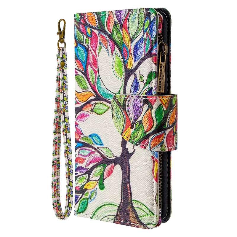 For Samsung Galaxy A70 Colored Drawing Pattern Zipper Horizontal Flip Leather Case with Holder & Car