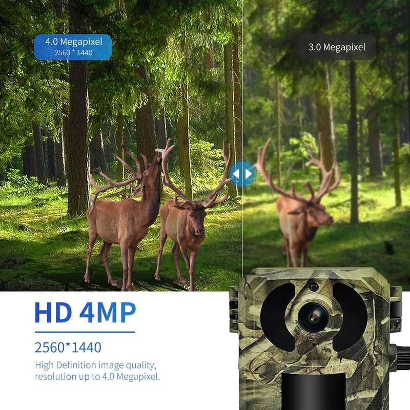 ESCAM QF380 4MP Network Solar PIR Alert Smart Wildlife Hunting Camera, 4G:AU Version(Camouflage)