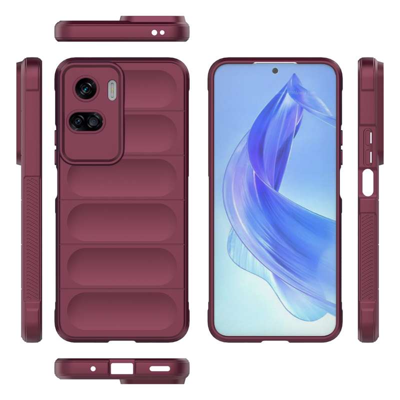 For Honor 90 Lite Magic Shield TPU + Flannel Phone Case(Black)