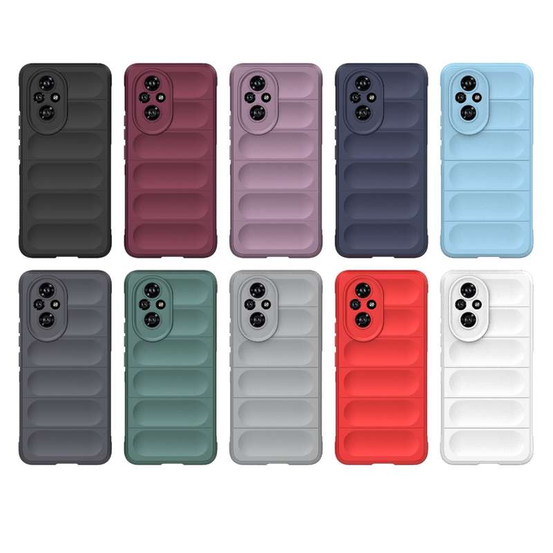 For Honor 200 Magic Shield TPU + Flannel Phone Case(Grey)