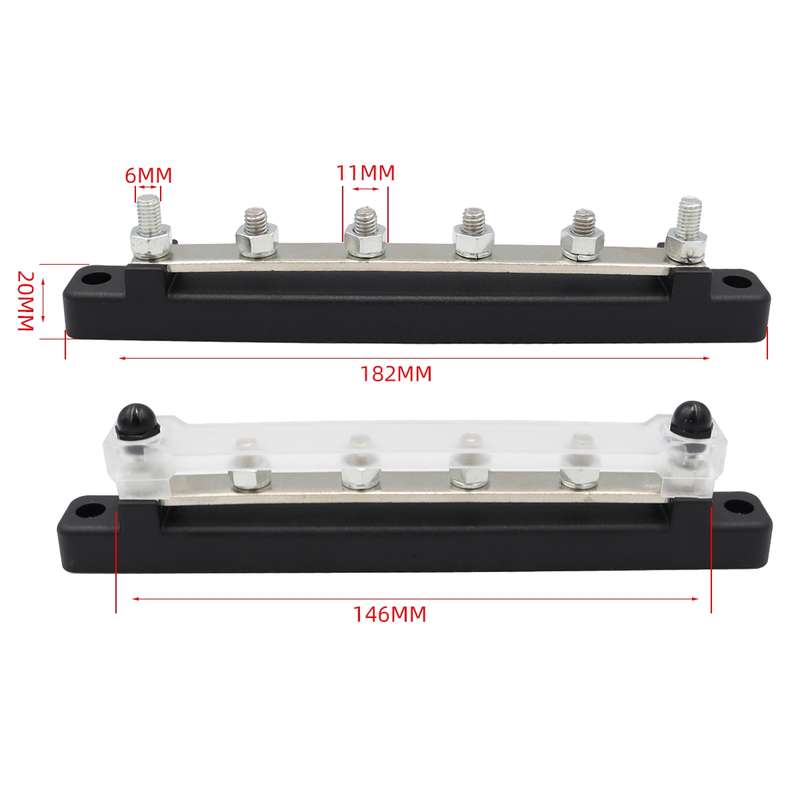 CP-3121-02 150A 48V RV Yacht Car Single-row 4-way Terminal Busbar