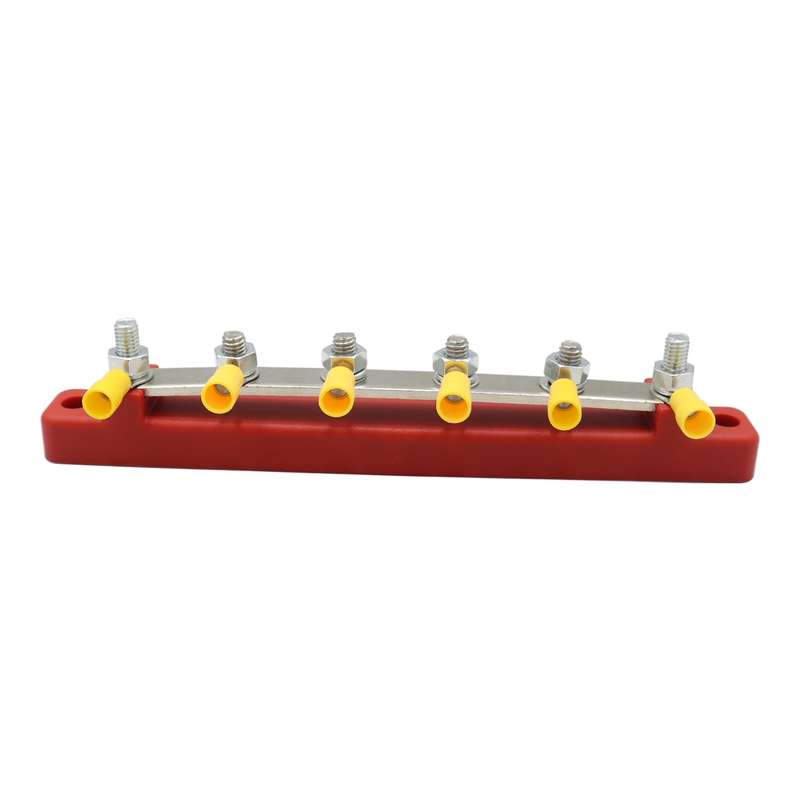 CP-3123 RV Yacht 150A High Current Single-row 4-way Busbar with 6pcs Terminals