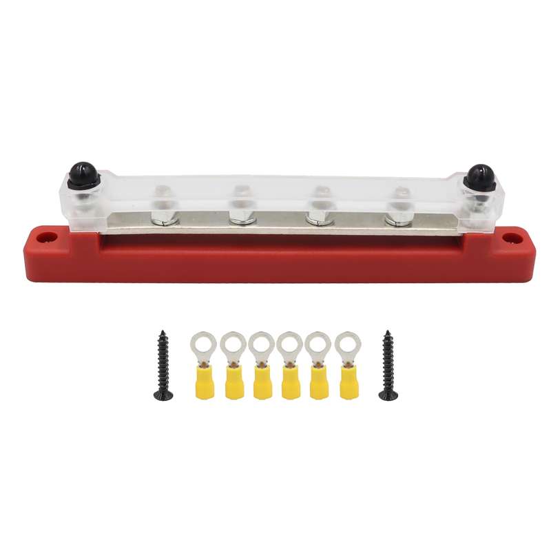 CP-3123 RV Yacht 150A High Current Single-row 4-way Busbar with 6pcs Terminals