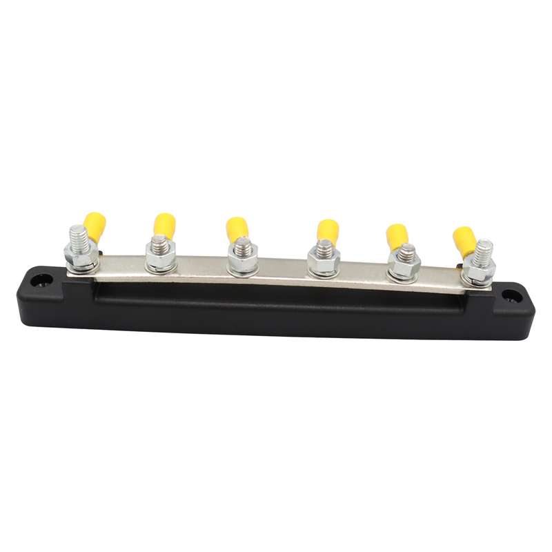 CP-3124 RV Yacht 150A High Current Single-row 4-way Busbar with 6pcs Terminals