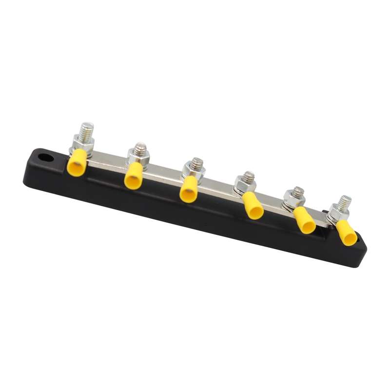 CP-3124 RV Yacht 150A High Current Single-row 4-way Busbar with 6pcs Terminals