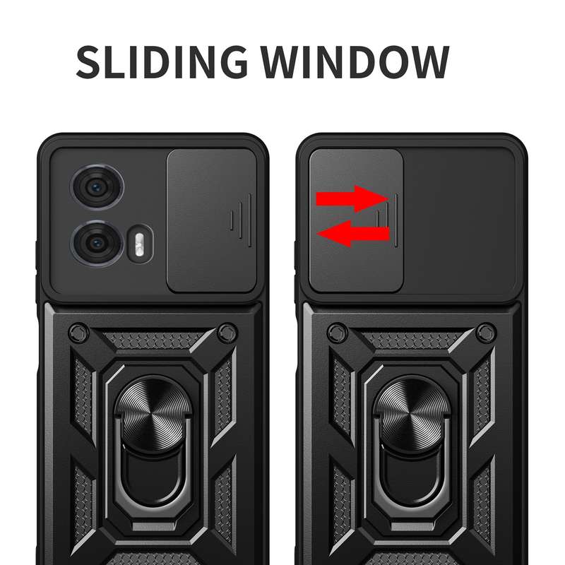 For Motorola Edge 50 Fusion Sliding Camera Cover Design TPU Hybrid PC Phone Case(Mint Green)