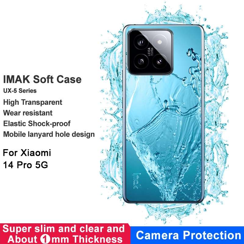 For Xiaomi 14 Pro 5G imak UX-5 Series Transparent Shockproof TPU Protective Case(Transparent)
