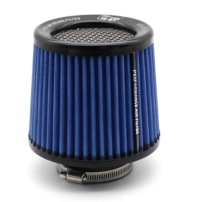 XH-UN077-079 Car High Flow Cold Cone Engine Air Intake Filter, Size:63mm(Blue)