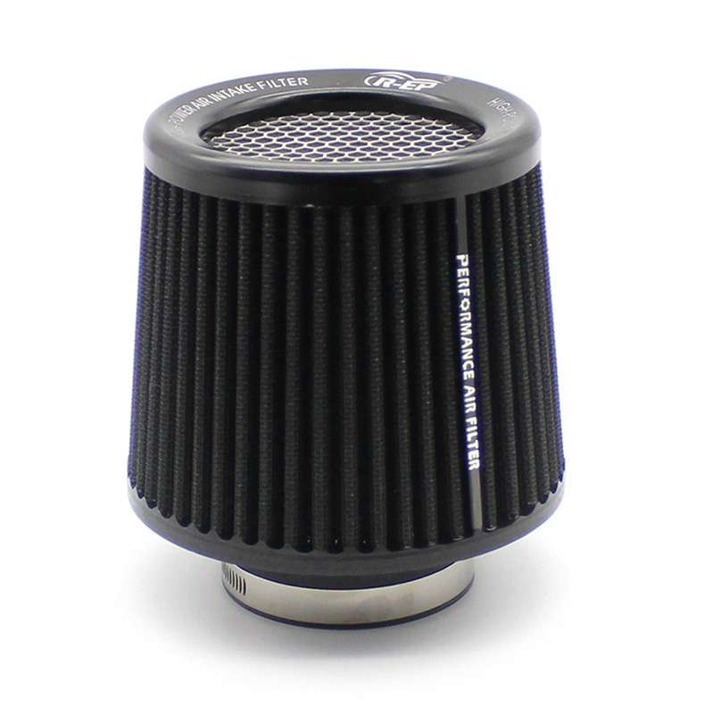 XH-UN077-079 Car High Flow Cold Cone Engine Air Intake Filter, Size:101mm(Black)
