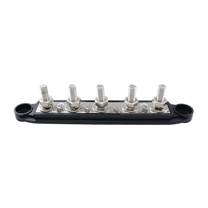 CP-4122-01 RV Yacht M8 Single Row 5-way Power Distribution Block Busbar with Cover