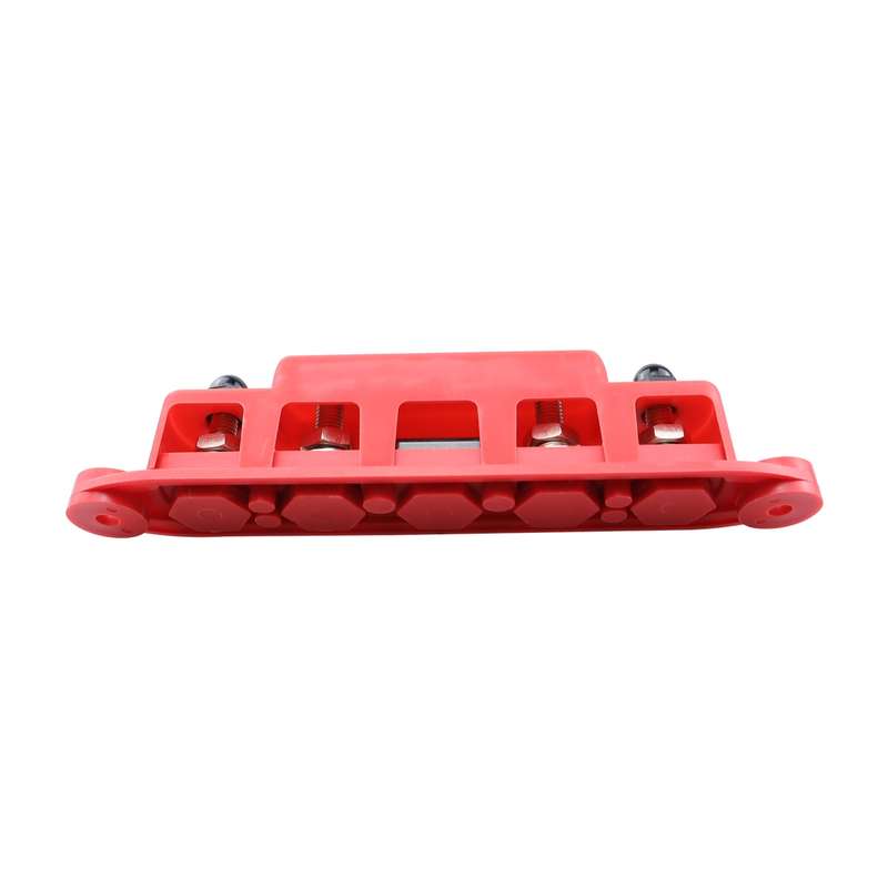 CP-4124-02 RV Yacht M8 Single Row 4-way Power Distribution Block Busbar with Cover with 300A Fuse