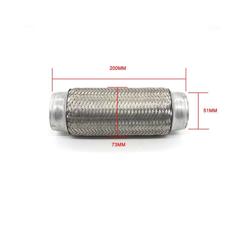 XH-6172 Car Muffler Exhaust Pipe Silencer Nozzle Stainless Steel Exhaust, Size:51mm(Silver)