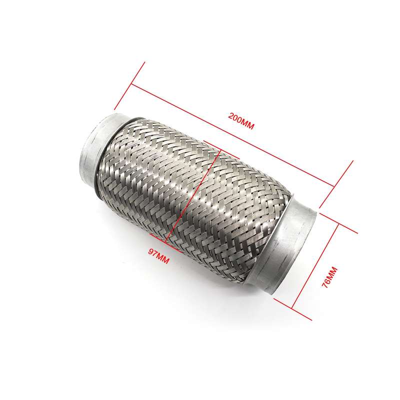 XH-6172 Car Muffler Exhaust Pipe Silencer Nozzle Stainless Steel Exhaust, Size:76mm(Silver)