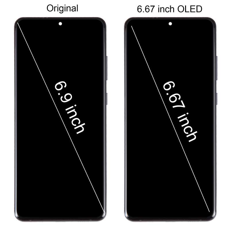 For Samsung Galaxy S20 Ultra 4G/5G SM-G988 6.67 inch OLED LCD Screen Digitizer Full Assembly with Fr