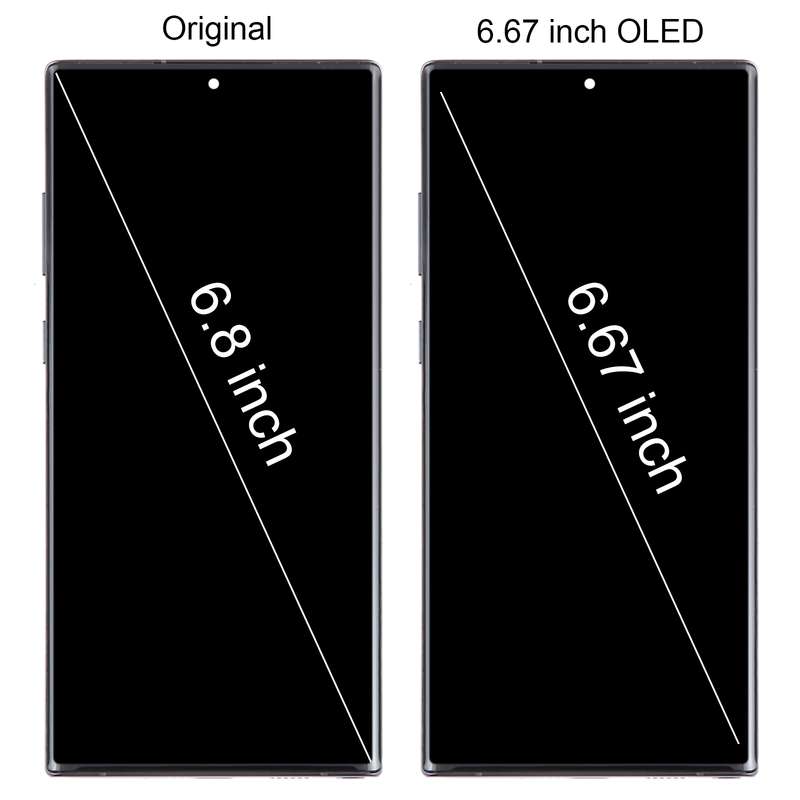 For Samsung Galaxy Note10+ SM-N975 6.67 inch OLED LCD Screen Digitizer Full Assembly with Frame(Silv