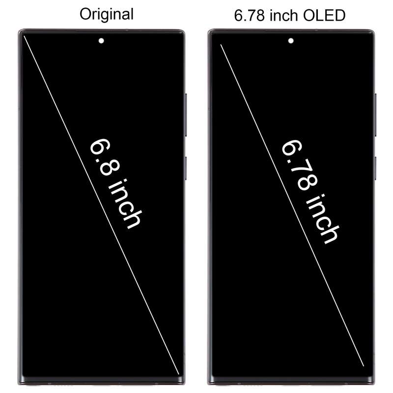 For Samsung Galaxy S22 Ultra 5G SM-S908B 6.78 inch EU Version OLED LCD Screen Digitizer Full Assembl