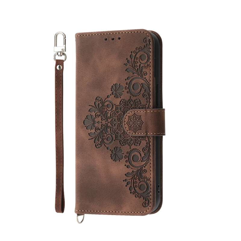 For vivo Y36 Skin Feel Flowers Embossed Wallet Leather Phone Case(Pink)