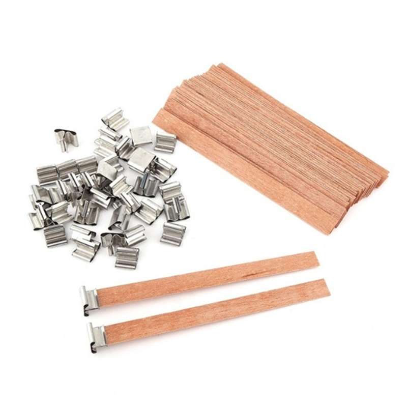 DIY Aromatherapy Wood Wax Wick Log Wick with Base