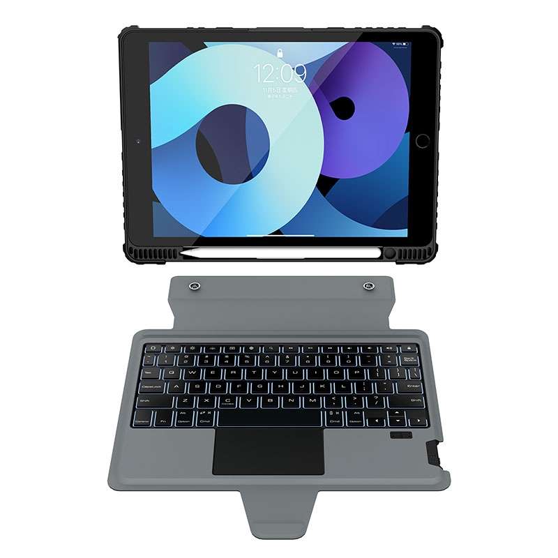 For iPad 10.2 2019/2020/2021 Nillkin Bumper Combo Keyboard Case with Backlight