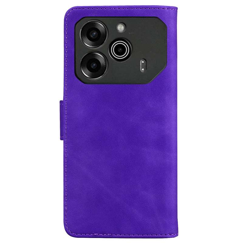 For Tecno Pova 6 5G / 6 Pro 5G Skin Feel Pure Color Flip Leather Phone Case(Purple)
