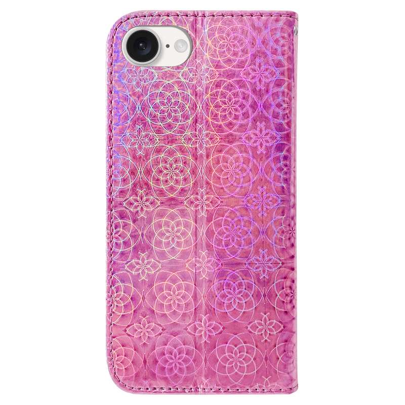 For iPhone SE 2024 Colorful Magnetic Buckle Leather Phone Case(Pink)