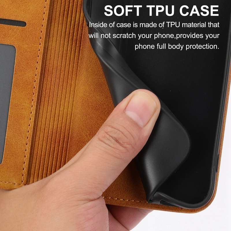 For Xiaomi 14 Pro Cubic Grid Calf Texture Magnetic Leather Phone Case(Yellow)