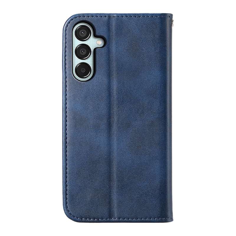 For Samsung Galaxy M15 5G / F15 5G Cubic Grid Calf Texture Magnetic Leather Phone Case(Blue)