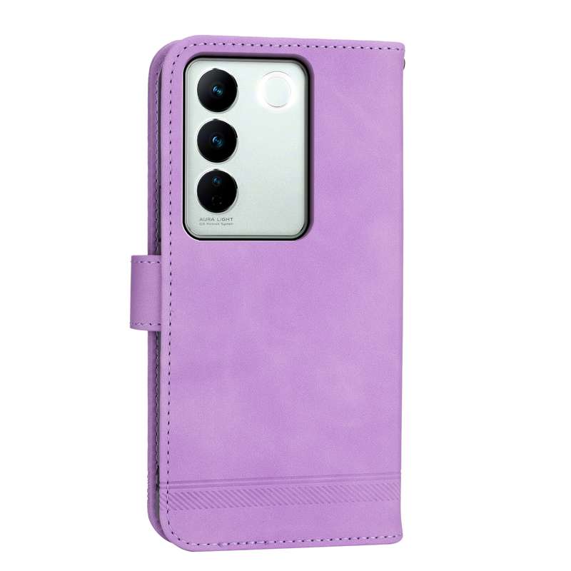 For vivo V27 Dierfeng Dream Line Leather Phone Case(Purple)