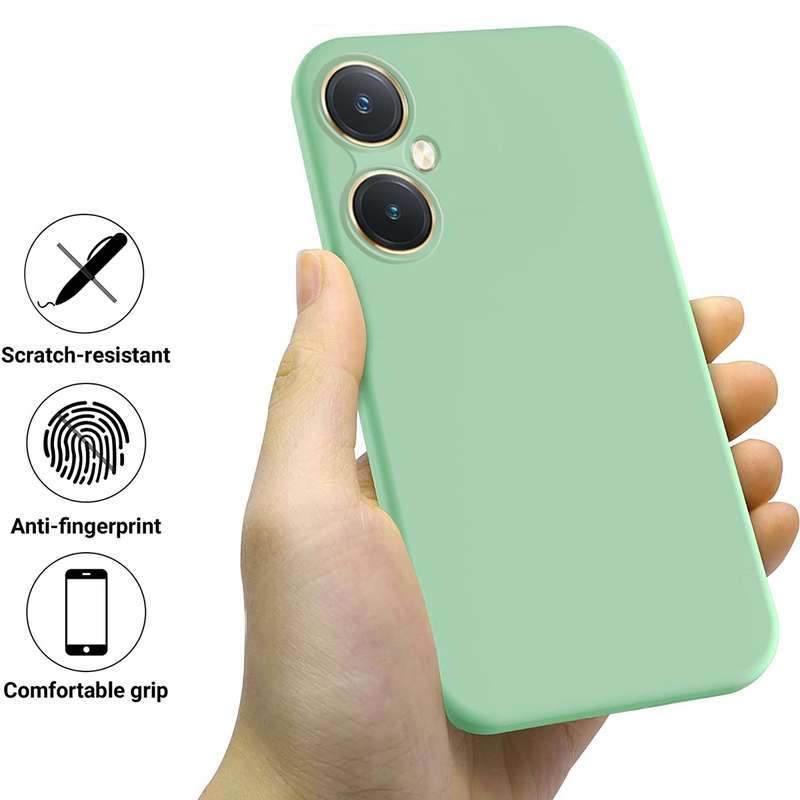 For vivo Y27 4G Pure Color Liquid Silicone Shockproof Phone Case(Black)