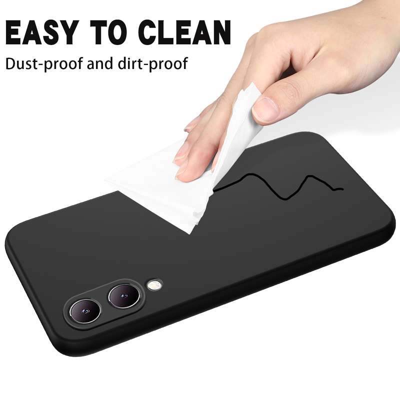 For vivo Y27 4G Pure Color Liquid Silicone Shockproof Phone Case(Black)