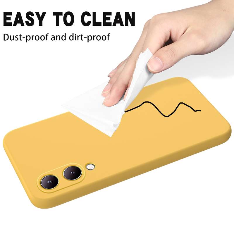 For vivo Y17s 4G Pure Color Liquid Silicone Shockproof Phone Case(Black)