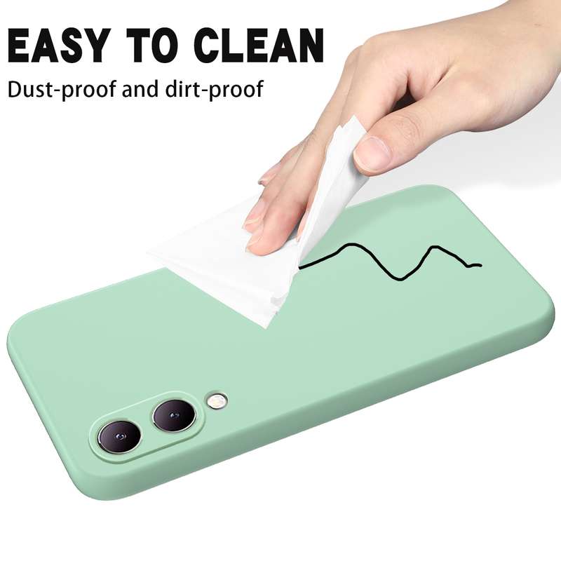 For vivo Y17s 4G Pure Color Liquid Silicone Shockproof Phone Case(Black)