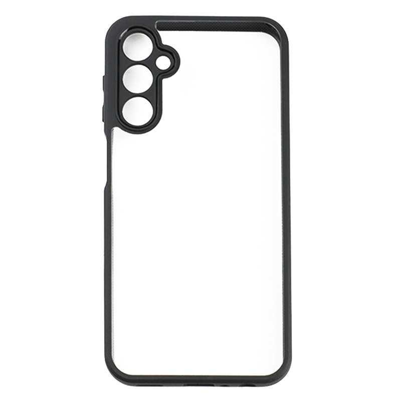 For Samsung Galaxy A24 4G Frosted TPU + Transparent PC Phone Case(Black)