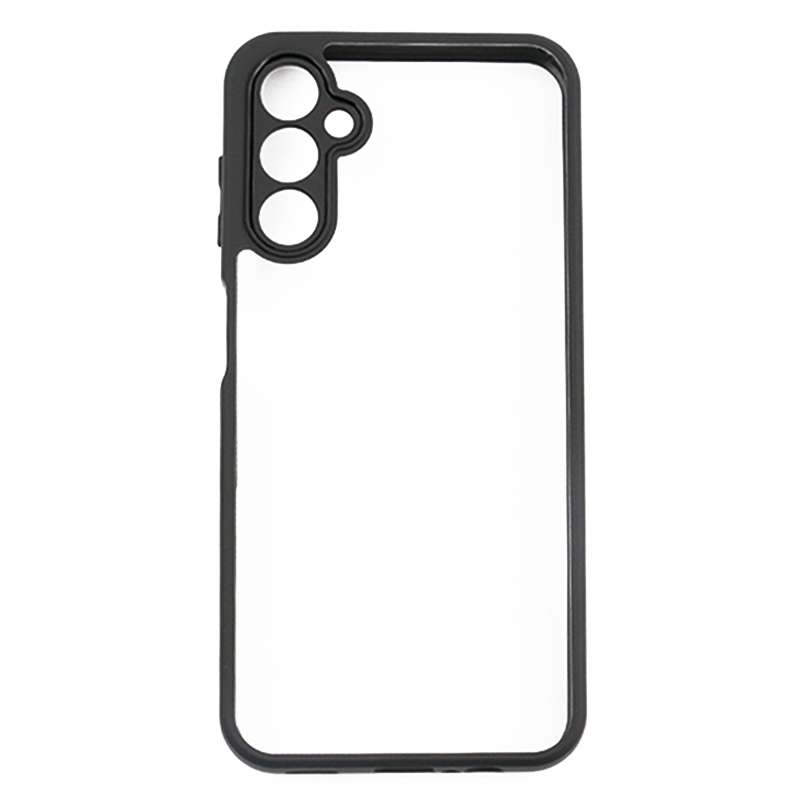 For Samsung Galaxy A14 5G / 4G Frosted TPU + Transparent PC Phone Case(Black)