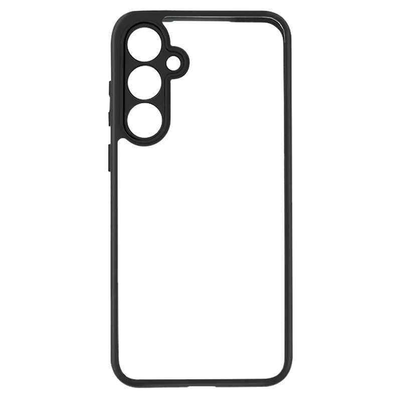 For Samsung Galaxy A55 5G Frosted TPU + Transparent PC Phone Case(Black)