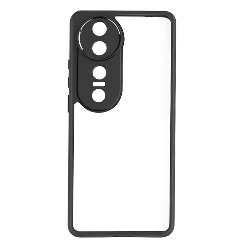For vivo S19 Frosted TPU + Transparent PC Phone Case(Black)