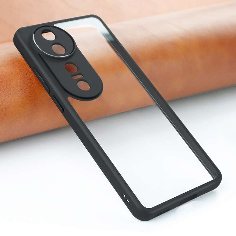 For vivo S19 Frosted TPU + Transparent PC Phone Case(Black)