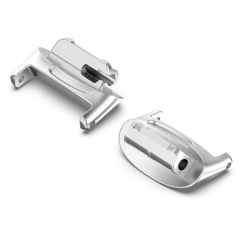 For Fitbit Inspire 3 1 Pair Stainless Steel Metal Watch Band Connector(Silver)