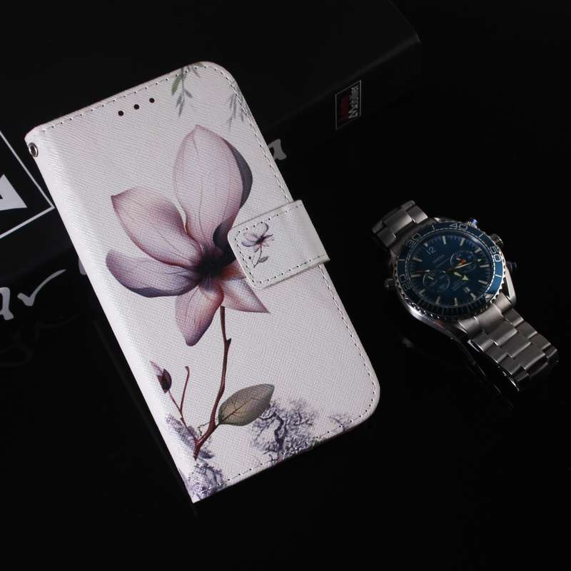 For Xiaomi Redmi Note 13 Pro 4G Coloured Drawing Flip Leather Phone Case(Magnolia)