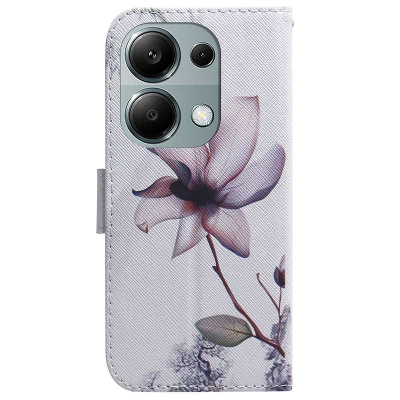 For Xiaomi Redmi Note 13 Pro 4G Coloured Drawing Flip Leather Phone Case(Magnolia)