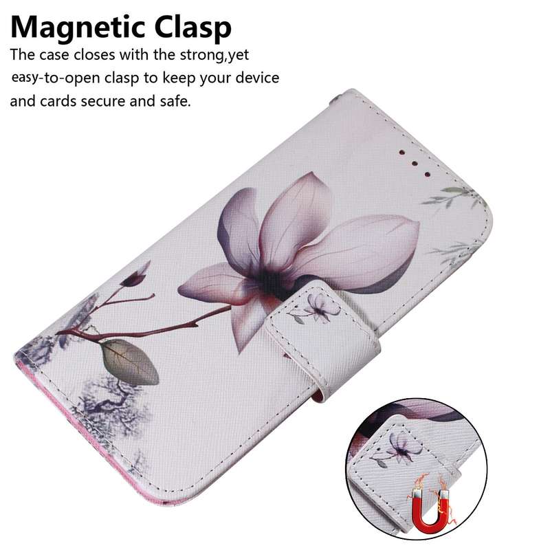 For Xiaomi Redmi Note 13 Pro 4G Coloured Drawing Flip Leather Phone Case(Magnolia)