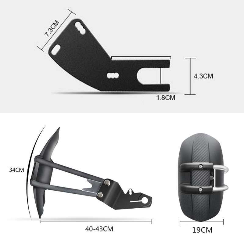 Motorcycle Stainless Steel Modified Rear Wheel Fender Dustproof Splash Flaps Mudguards Fender Guard,