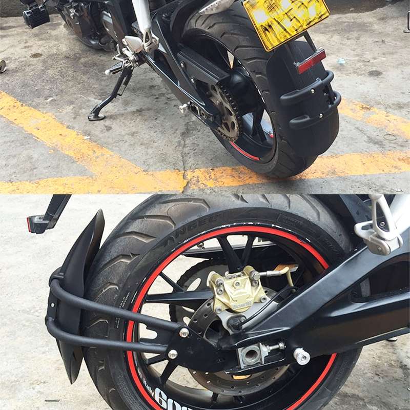 Motorcycle Stainless Steel Modified Rear Wheel Fender Dustproof Splash Flaps Mudguards Fender Guard,