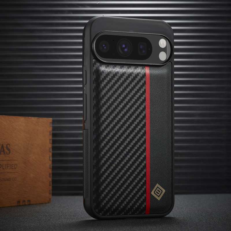 For Google Pixel 9 Pro XL LC.IMEEKE 3 in 1 Carbon Fiber Texture Shockproof Phone Case(Black)