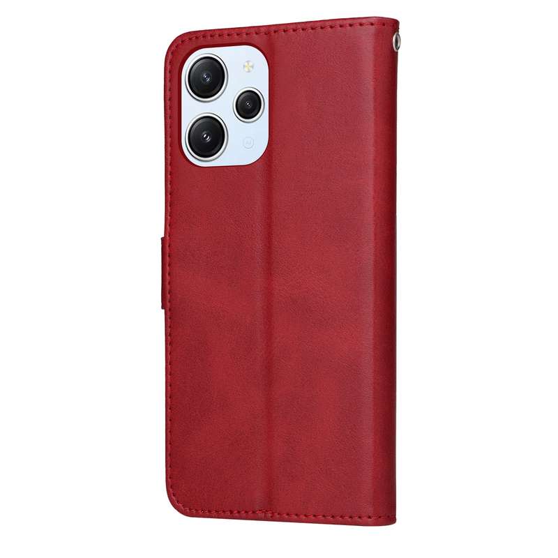 For Xiaomi Redmi 12 4G Classic Calf Texture Flip Leather Phone Case(Brown)